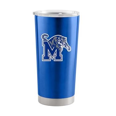 Imagem de Logo Brands Copo de aço inoxidável NCAA Memphis Tigers Game Day de 590 ml – Caneca de viagem de parede dupla isolada a vácuo com tampa deslizante, cor do time - mantém as bebidas quentes e frias por