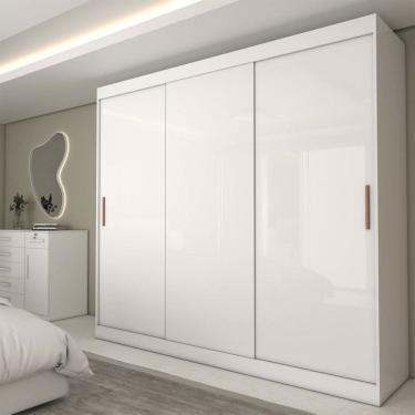 Imagem de Guarda-Roupa Casal Columbia 3 Portas 2 Gavetas 100% Mdf Branco - Panorama Móveis