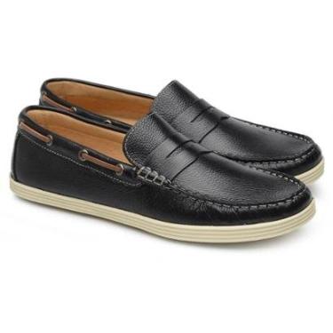 Imagem de Mocassim Sider Couro Jacometti Penny Loafer Casual Masculino-Masculino