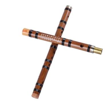 Imagem de Flauta de bambu vintage e afinada para iniciantes, instrumento musical tradicional chinês profissional