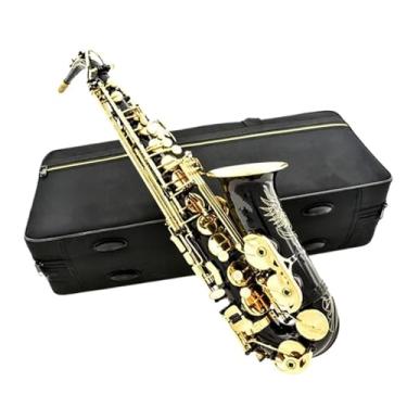 Imagem de Instrumento de saxofone saxofone preto sax alto latão preto dourado sax instrumentos musicais saxofone alto profissional e estojo (caixa de pano)