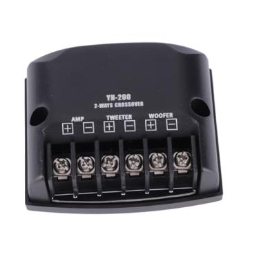 Imagem de Snsowed Indutor de Baixo de Deflexão de Calor Duplo de Alto Brilho Capacitores de 60 W Preto Filtro de áudio Universal de 2 Vias Divisor de Frequência do Alto-falante do Carro, Com