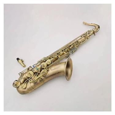 Imagem de Saxofone tenor de superfície de cobre antigo, saxofone tenor profissional, com estojo de palheta