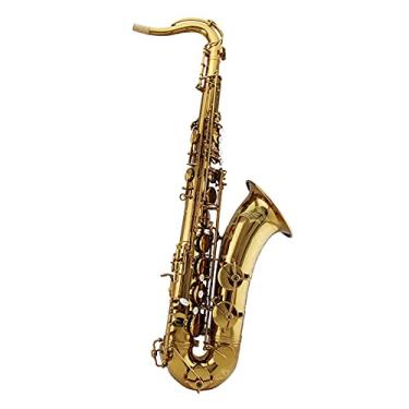 Imagem de Conjunto de saxofone profissional ouro escuro lacado saxofone tenor estudante saxofone