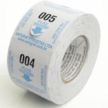 Imagem de Rolo Senha Numerada 3 Colunas 000-999 Azul C/2000 P/ Dispenser Senha -