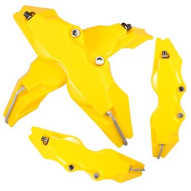 Imagem de Beatifufu Pacote com 2 capas de pinça de freio a disco para carro, frente e traseira, aparência 3D, ajuste universal