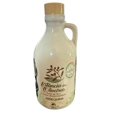 Imagem de Estância das Oliveiras Azeite de Oliva Extra Virgem Arbequina, 250 ml, Garrafa Cerâmica, Sabor Suave