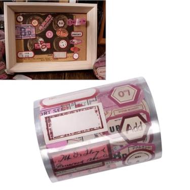 Imagem de YOUTHINK Adesivos de Etiqueta de Scrapbook Vintage, Papel Revestido, Adesivo Reutilizável, Perfeito para Artesanato, Diários e álbuns