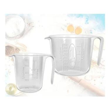Imagem de 2X 2 Jarra Medidora 1 Litro E 500 Ml Dosadora Graduada Multi