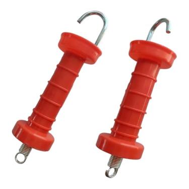 Imagem de KiBcsLic 2 peças de isoladores para maçaneta de portão de cerca elétrica, maçaneta com mola, fácil instalação, maçanetas para portas de plantações e criação de