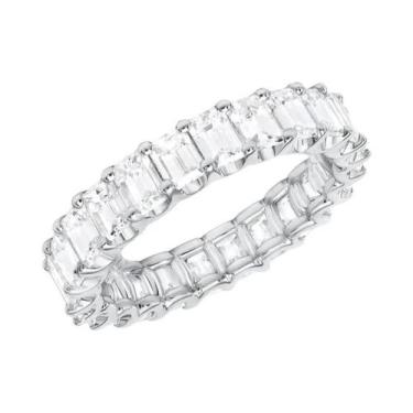 Imagem de Anel De Compromisso De Luxo Feminino Com Zircônia Cúbica Quadrada, Joi