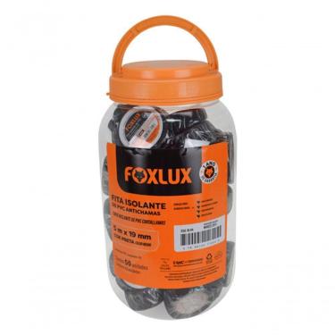 Imagem de Fita Isolante Preta 05m Pote Foxlux Po/50