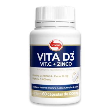 Imagem de Vita D3 + C + Zinco Vitafor - 30 Cápsulas