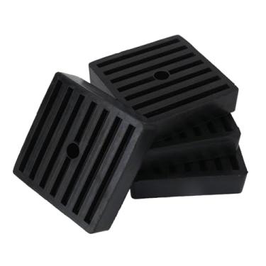 Imagem de 4 Almofada de Choque para Compressor de Ar, 8x8x2cm Borracha Amortecedor Almofadas Antivibração para Compressor Ar Máquina Lavar Roupa Máquina Secar Roupa Tapete Rolante