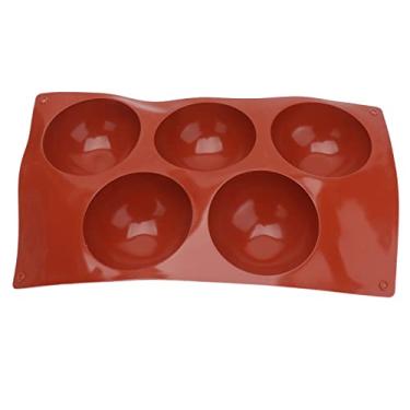 Imagem de Molde de silicone semi-esfera de chocolate 3D Donut Cake Pastelaria Fudge Assadeira com material seguro de grau alimentício para fazer pizzas, pães, mousses, geleias, pudim