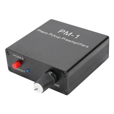Imagem de Generic Amplificador de Pré-amplificador de Captação Piezo Pré-amplificador de Guitarra Recarregável Compacto para Instrumentos de Cordas, Com Limite de Baixa Frequência, Adequado para Guitarra,