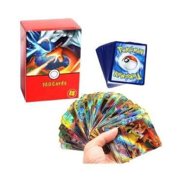 Imagem de Cartas De Jogo Pokémon GX V Mega Brilhantes Para Crianças 100PCS Brinq