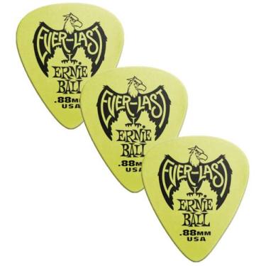 Imagem de Palhetas de guitarra Ernie Ball Everlast Green, 8,8 mm, pacote com 36