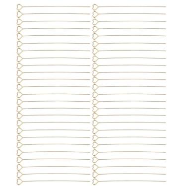 Imagem de TOPINCN Clipes de Palhetas Florais, Porta-cartões de Lugar Floral de Metal Dourado 50 Peças Com Prendedor de Palhetas de Flores de 6 Polegadas, Porta-número de Nome de Mesa para Festa de (ferro 2)