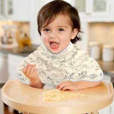 Imagem de CEBUGI Panos para Arrotar Musselina para Bebês 56 x 28 cm Toalhas de Banho Absorventes Macias Flores Vintage Algodão Arrotar Trapos para Bebês Meninos e Meninas Pacote com 4