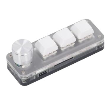 Imagem de Eujgoov Teclado Mecânico para Jogos RGB Macro Pad Red Switch Mini Teclado de 3 Teclas para Cabo de Dados USB C Industrial Doméstico, Com Acabamento Fino Multifuncional, Configurável, Resistente e Amplo