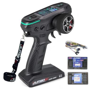 Imagem de DUMBORC Transmissor e recetor de rádio RC de 10 canais DDF-350 com recetor X10FG X6DCG 1 luzes de exibição HD 10CH controlo remoto para RC carro, camião, camião lagarta, tanque de barco (2