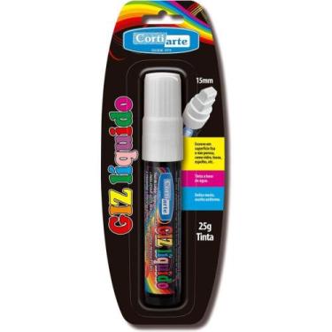 Imagem de Giz Líquido Branco 15MM 25G Retangular Blister - Cortiarte