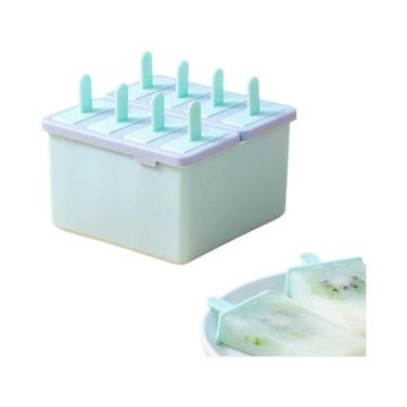 Imagem de Forma De Picolé DIY Com 4/8 Compartimentos E Palito, Bandeja De Gelo C
