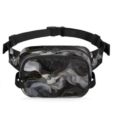 Imagem de Pochete de mármore azul escuro para mulheres e homens com alça ajustável, bolsa transversal, bolsa de peito, bolsa tiracolo, Cor 23