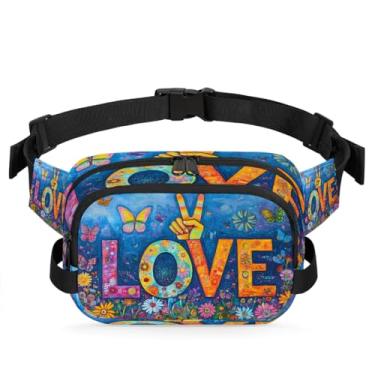 Imagem de Pochete de jardim com flores de primavera para mulheres e homens com alça ajustável, bolsa transversal, bolsa de peito, bolsa tiracolo, Cor 18