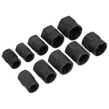 Imagem de Hyuduo Conjunto de Extrator de Porca de 9-19 Mm para Porcas Enferrujadas e Parafusos Danificados de 10 Peças de Dentes de Corte Em Espiral de Parafuso de Parafusos Métricos Fornecem