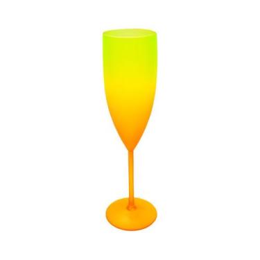 Imagem de Taça De Champanhe Degradê Bicolor 160 ML - M&Ca. Plásticos, Verde Lara