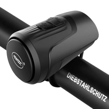 Imagem de Sino de Bicicleta Elétrica 125db Alarme Anti-Roubo Buzina Forte para Adultos com 1 Modo Som Bateria Recarregável via USB MTB BMX Ciclismo Estrada