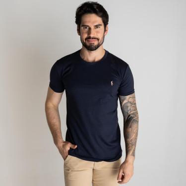Imagem de Camiseta Ralph Lauren Pima Colored Azul Marinho-Masculino