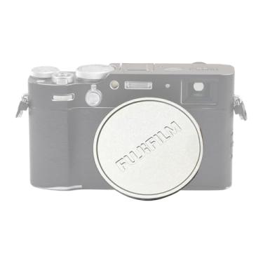 Imagem de Tangxi Tampa de Lente de Metal para Câmeras Fuji X10 X20 X30, Tampa de Lente Frontal Em Liga de Alumínio Com Acabamento Anodizado e Flocagem Macia, Proteção Anti-arranhões (Prata)