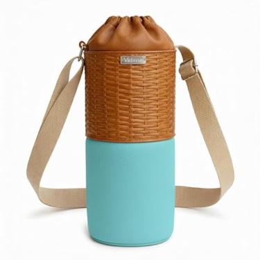 Imagem de Bolsa Térmica (TRANÇADO COM TIFFANY) RAMIERE para Garrafa de 1 LITRO em Couro Sintético - Coleção Cores VERÃO 2026