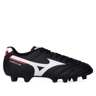 Imagem de Chuteira Mizuno Morelia Club Campo Preto/Vermelho, Preto, Vermelho, 39