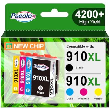 Imagem de Cartuchos de tinta 910XL 910 XL para impressoras HP de substituição para cartuchos de tinta HP 910XL, pacote combo 910 para HP OfficeJet Pro 8020 8010 8025 8035 8028 8030 8015 8018 8022 impressora