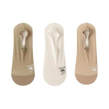 Imagem de Meias Invisíveis Masculinas 3 Pares Respirável Em Malha Antiderrapante