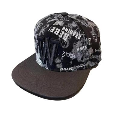 Imagem de Boné De Beisebol Masculino Ajustável Com Aba Reta, Bordado Hip-hop, Ch