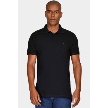 Imagem de Polo Manga Curta Lisa Piquet Preto-Masculino