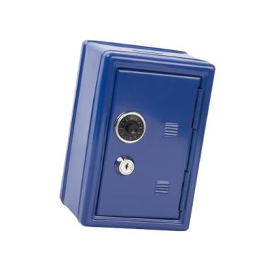 Imagem de YIJU Mini cofre para guardar dinheiro, joias, bonecas, brinquedos e maquiagem, Azul Escuro