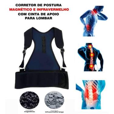 Imagem de Corretor Postural Magnético  Com Ajuste E Apoio Na Lombar - Aoyama, P