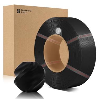 Imagem de ENOMAKER Bamboo Lab Refil de filamento básico PLA preto 10101 1,75 mm, filamento de impressora 3D com RFID para AMS, fácil de imprimir e para iniciantes, acabamento suave, consumíveis de impressão 3D
