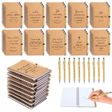 Imagem de 60 PCS Bulk Christian Gifts, Prayer Journal for Women & Men, 30 Small Christian Notebooks, 30 Scripture Pens, Inspirational Notebooks for Church, Spiritual Gifts for Bible Study, Faith Gifts for