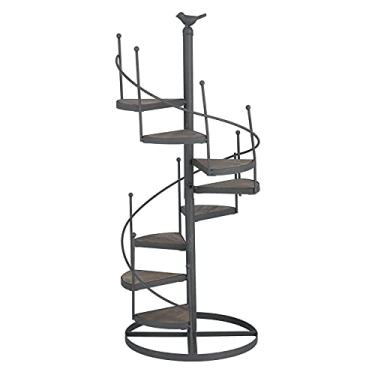 Imagem de Prateleira Multifuncional para Plantas, Rack Resistente de Ferro Forjado para Varanda e Sala de Estar, Design de Em Espiral, Base Estável, para Plantas,