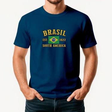 Imagem de Camiseta Masculina BRASIL Exclusiva Algodão Premium-Masculino