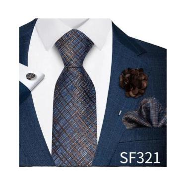 Imagem de Conjunto De Gravata Masculina Em Estampa Paisley Roxa, Gravata, Lenços