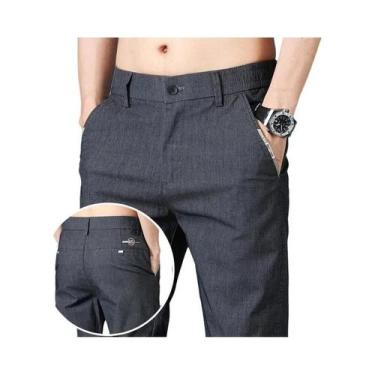Imagem de Calças Casuais Slim Fit Masculinas Primavera Verão Moda Coreana Algodã