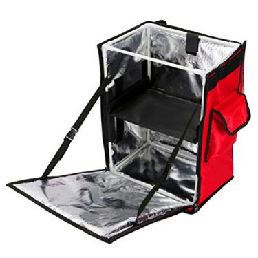 Imagem de Mochila resistente à água 1 peça Saco de entrega de pizza Mochila para viagem Grande capacidade isolada Reutilizável Sacola de mercearia para férias Eventos ao ar livre Piqueniques Mochila verde